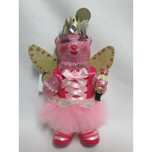 2017 Swarovski Crystals St Jude HSN Cares Bear Christmas Ornament Angel Glittery